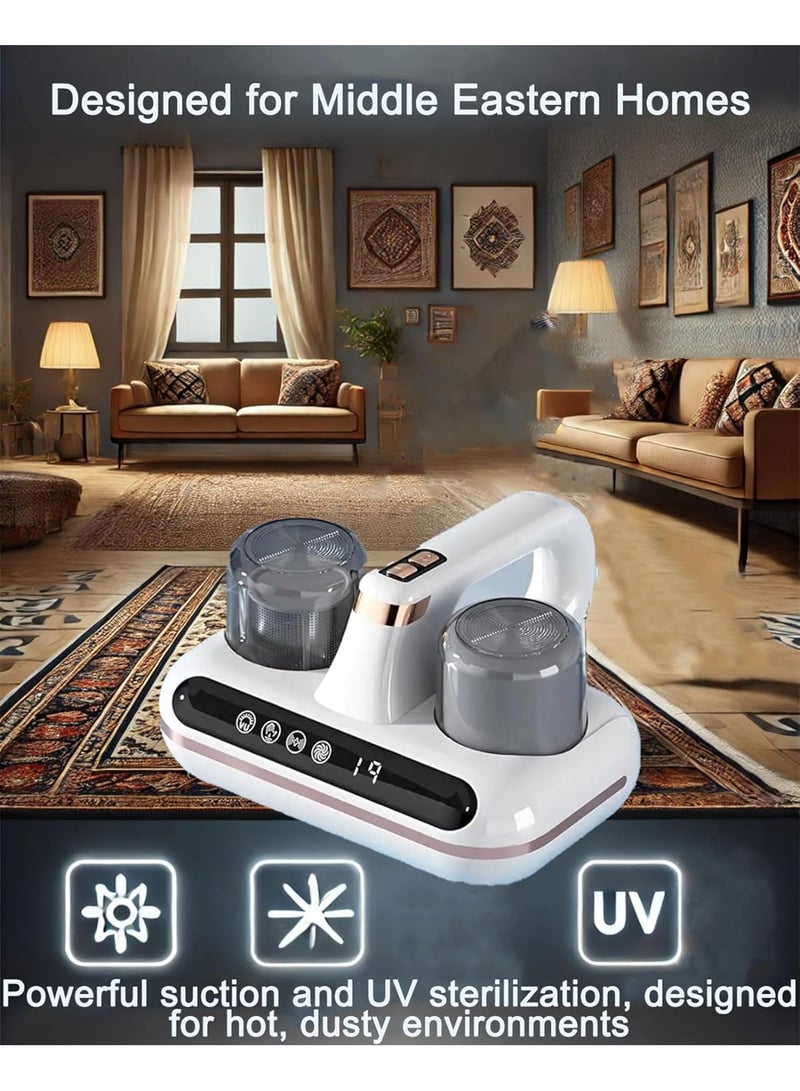 OBI Mattress Vacuum Cleaner UV Dust Mite Cleaner Vacuum Multi-Surface Cleaner 8kPa & 10kPa Suction Dual Mode Bed Vacuum, HEPA Filter & 210ml Dust Bin 100W for Bed Pillow Sofa Carpets Couch - Image 2